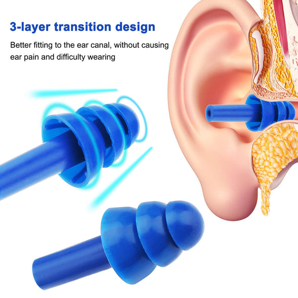 Safety Ultra Soft Foam Ear Plugs Reusable Ear Plugs For Sleeping Travel (4 Pair)