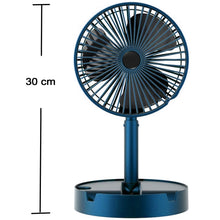 Telescopic Electric Desktop Fan Height Adjustable Foldable  Portable For Travelcarry  Silent Table Top Personal Fan For Bedside Office Table (Battery Not Include) 4642