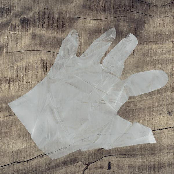 Large Size Plastic Transparent Disposable Clear Plastic Hand Gloves For Home Kitchen Hotels Hospitals Clinics Beauty Parlor Saloons (100 Pcs) 0665