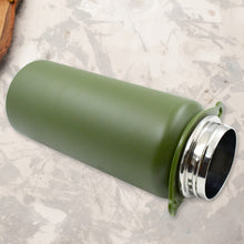 Liter Stainless Steel Water Bottle With Straw Strap  Handle  Vacuum Insulated Thermos Flask Double-walled Coffee Thermos Flask Leak-proof Water Bottle For Sports Fitness Gym (1500ml) - 13039