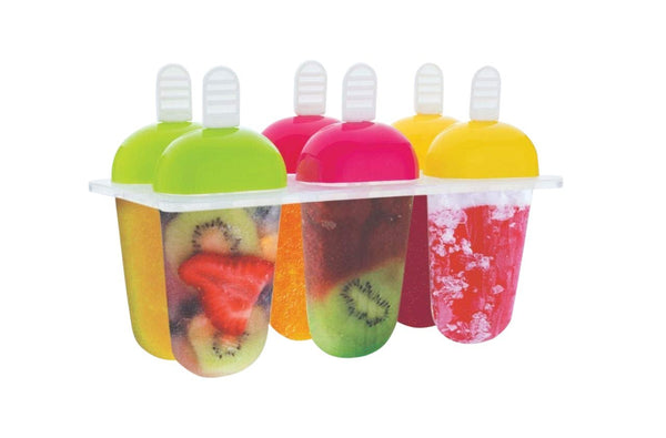 6 Pcs Multicolor Polypropylene Ice Mold Kulfi Makerstick cream candy Color Assorted 737