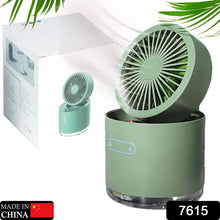 Mini Desktop Cooling Fan Automatic Shaking Head Rotating Spray Humidifier Fan Water Cooling Small Fan Desktop Mini Air Conditioning Fan With Small Water Tank (Battery Not Include) 7615