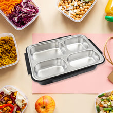 4 Compartment Insulated Lunch Box Stainless Steel Tiffin Box For Boys Girls School & Office 10034