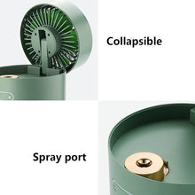 Mini Desktop Cooling Fan Automatic Shaking Head Rotating Spray Humidifier Fan Water Cooling Small Fan Desktop Mini Air Conditioning Fan With Small Water Tank (Battery Not Include) 7615