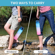 Motivational Water Bottle With Straw  Time Marker Bpa-free Tritan Portable Gym Water Bottle Leakproof Reusable Special Design For Your Sports Activity Hiking Camping