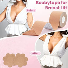 6596 Boob Tape With 10 Pairs Nipple Cover Cotton Wide Thin Breast Tape - Womens  Girls Breast Lift Booby Tape - Push Up  Lifting Tape - Suitable For All Breast Types - Breast Lift Bra Tape - Bob Tape For Natural Breast Lift (1 Pc 5 Meters)