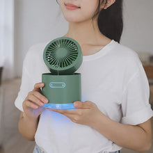 Mini Desktop Cooling Fan Automatic Shaking Head Rotating Spray Humidifier Fan Water Cooling Small Fan Desktop Mini Air Conditioning Fan With Small Water Tank (Battery Not Include) 7615